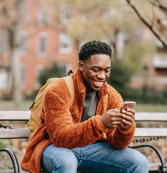 man sitting on a bench